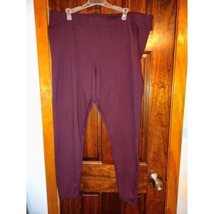 Old Navy Womens Leggings Pants M Tall Burgundy Solid Cotton Blend Plus Size XXL